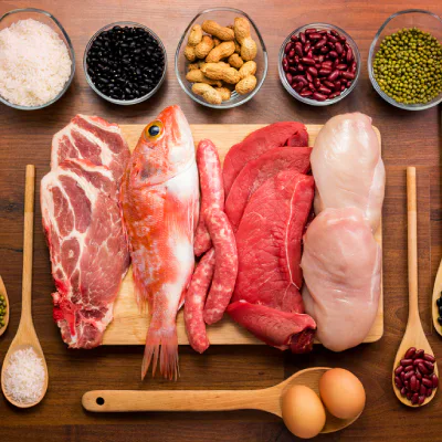 Keratin is found in meat