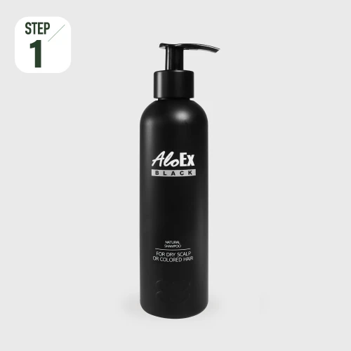 AloEx Black Shampoo —— 黑糯米配方,减少脱发