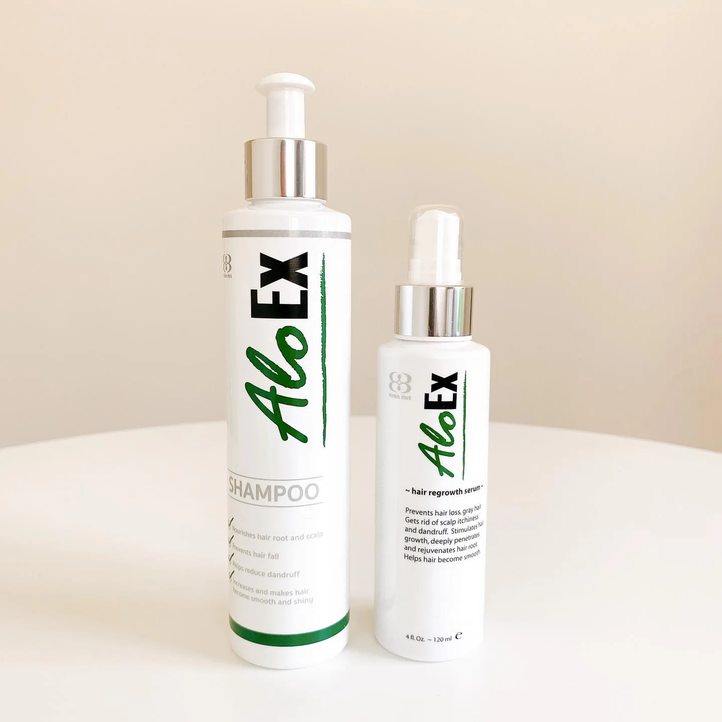 AloEx Original Shampoo â€” ဆီပြန်ဆံပင်နဲ့ ဆံပင်ကျွတ်ပြဿနာကို ဖြေရှင်းပေးတဲ့ ခေါင်းလျှော်ရည်နဲ့စီရမ်။ ဒီဖော်မြူလာက ဆံပင်အမြစ်အထိ အဆိပ်ဖယ်ထုတ်ပြီး ပြုစုပေးတယ်။