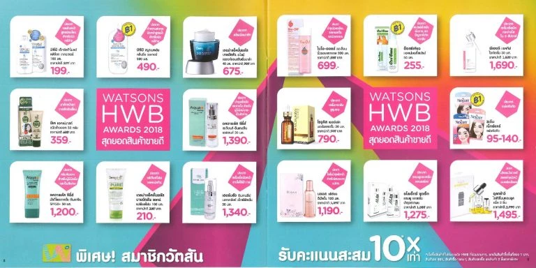 แบนเนอร์งานประกาศรางวัล Watsons HWB Award 2018