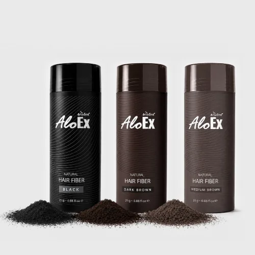 AloEx Natural Hair Fiber – 即时遮盖稀疏与白发