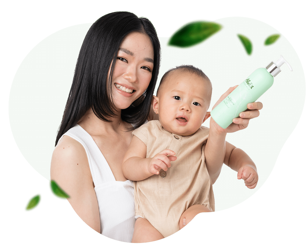 model with aloex extra mild shampoo banner